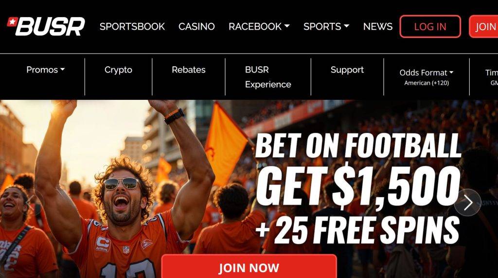 BUSR homepage – offshore sportsbook with casino, racebook, and sports betting options