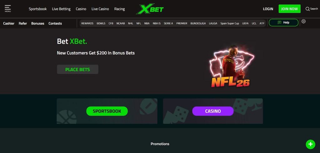 Xbet online sportsbook screenshot – easy-to-use platform with crypto betting options